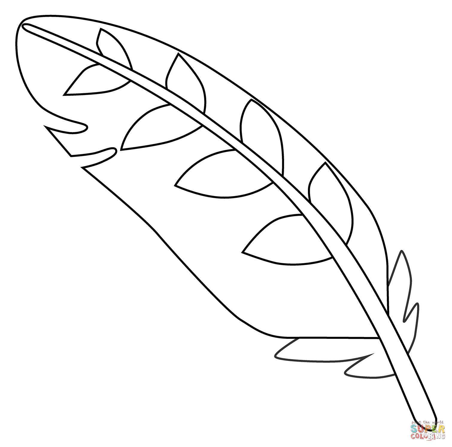 Feather emoji coloring page free printable coloring pages