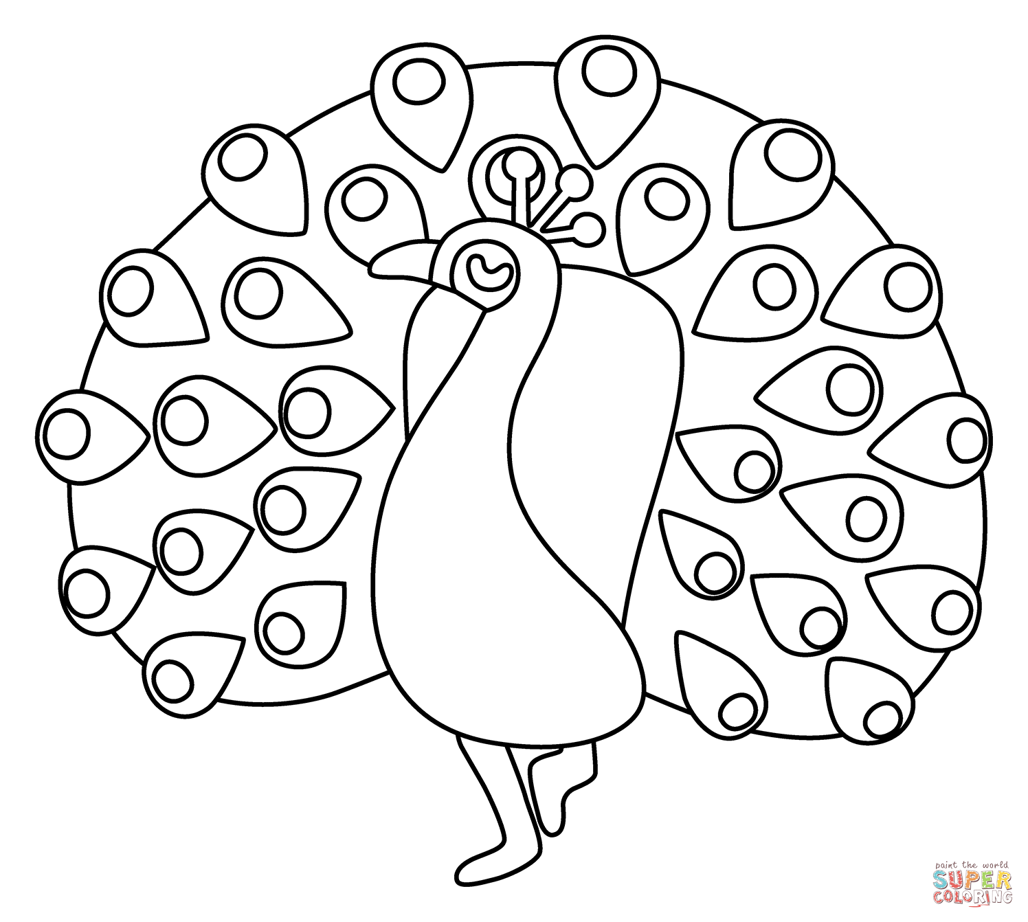 Peacock emoji coloring page free printable coloring pages