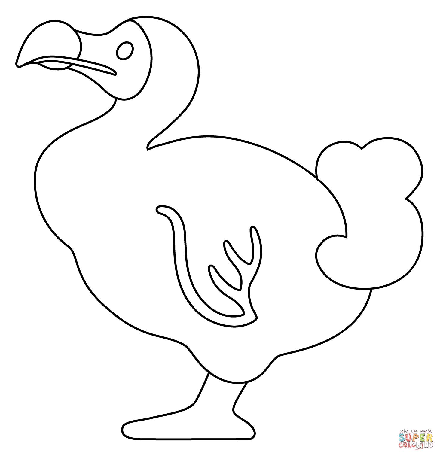 Dodo emoji coloring page free printable coloring pages