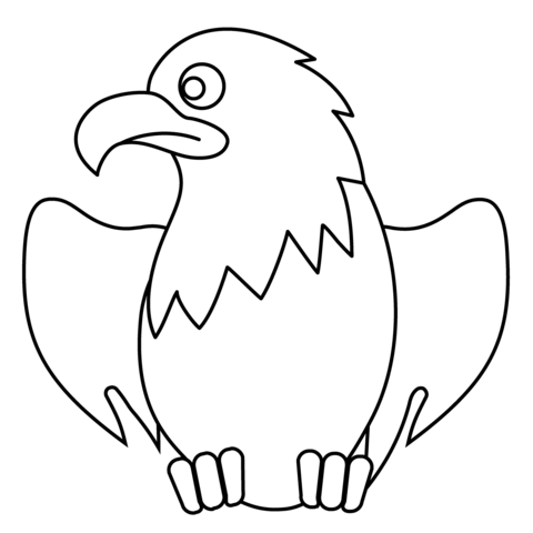 Eagle emoji coloring page free printable coloring pages
