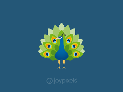 The joypixels peacock emoji