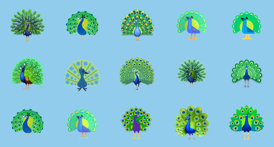 Ð peacock emoji