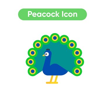 Premium vector peacock emoji vector illustration peacock vector icon