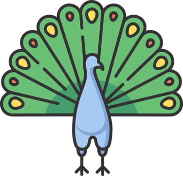Simple peacock outline png transparent images free download vector files