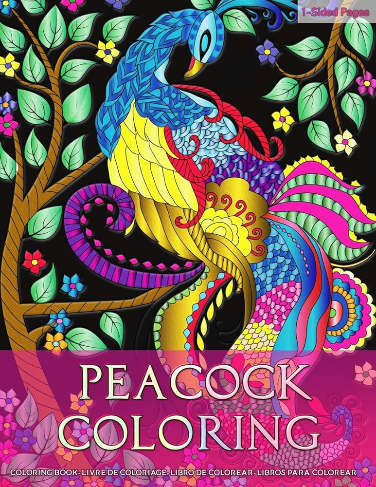 Peack loring loring book for adults featuring amazing animal designs bird loring book peack loring for stress relief relaxation and boost creativity loring kreatifo books