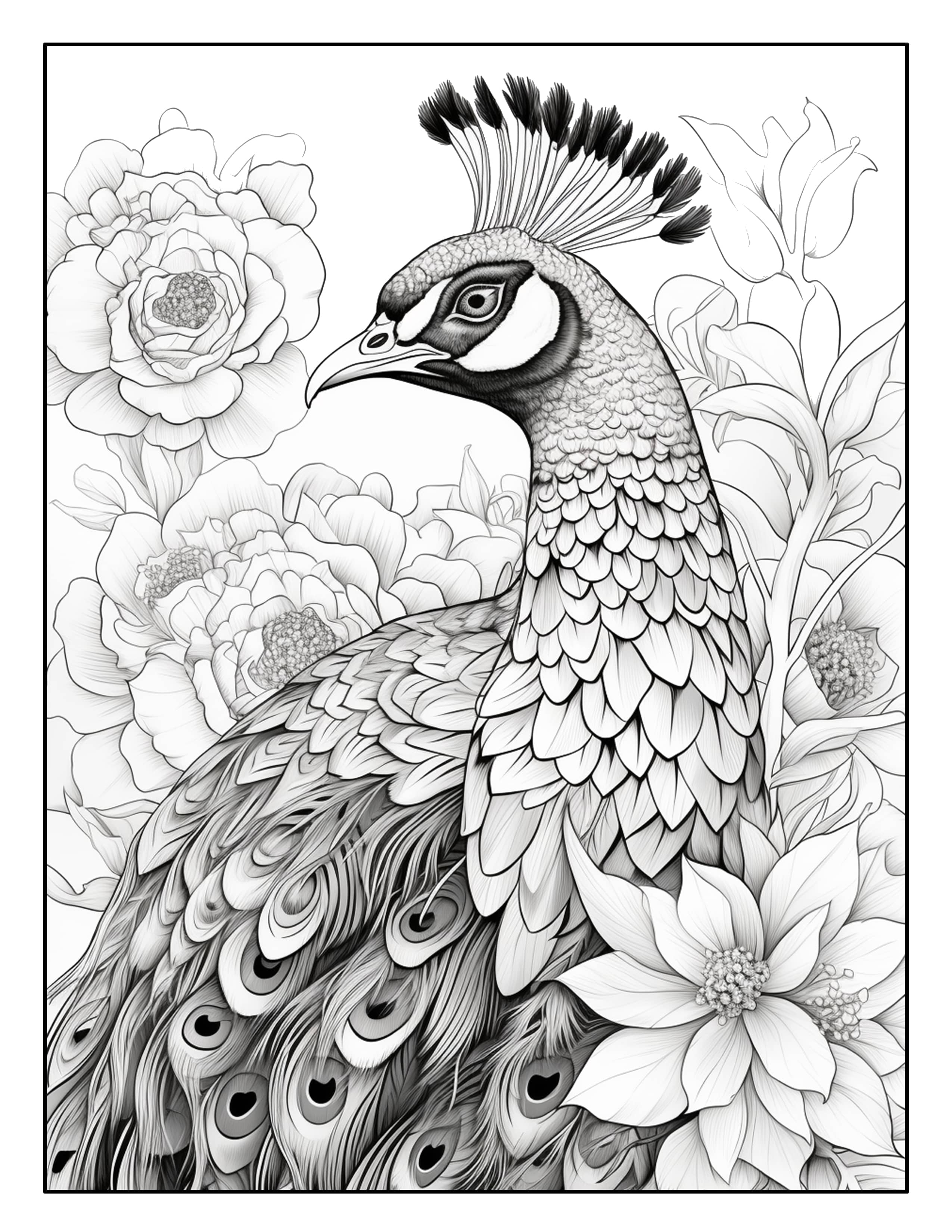 Peacock coloring pages