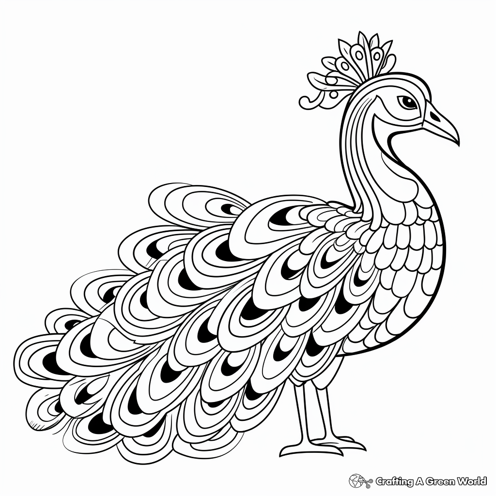 Peacock coloring pages