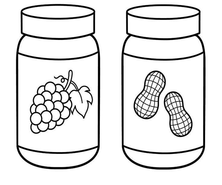 Peanut butter coloring pages