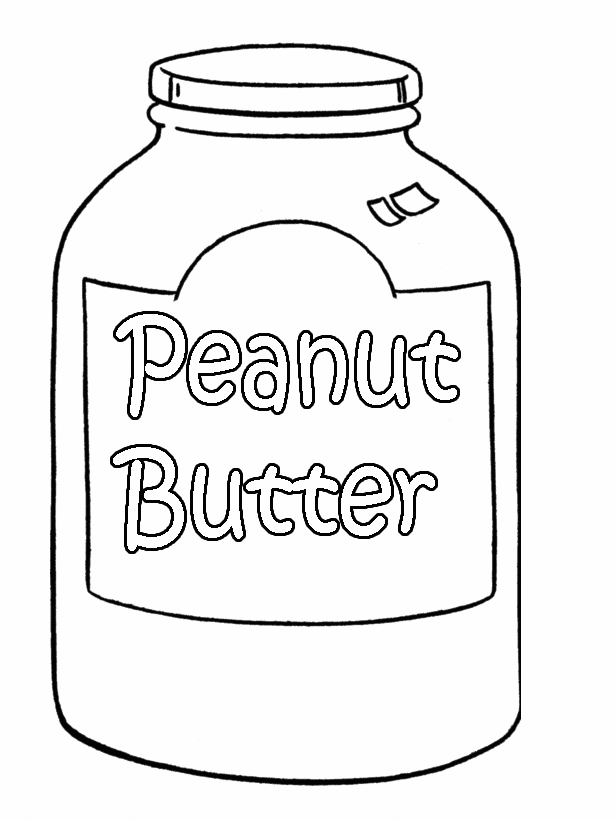 Peanut butter coloring pages