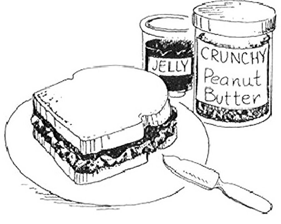 Peanut butter coloring pages