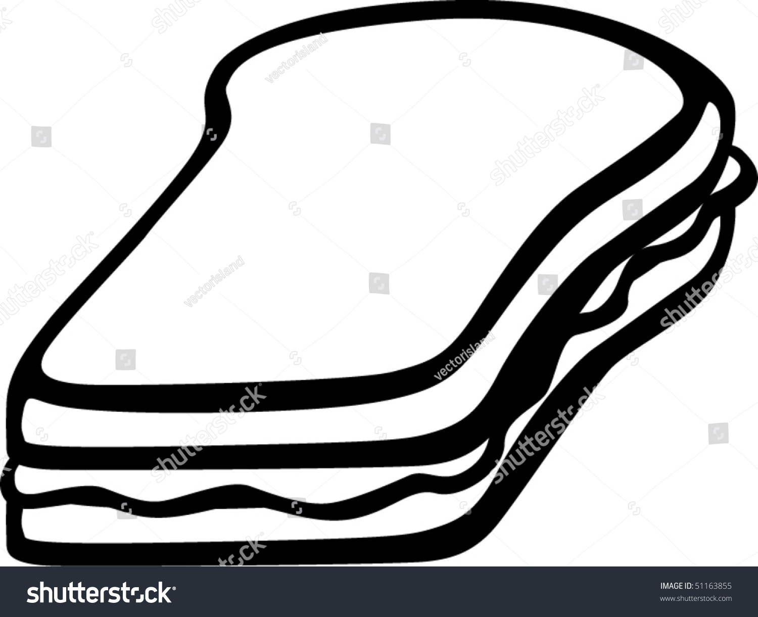 Peanut butter jelly sandwich stock vector royalty free