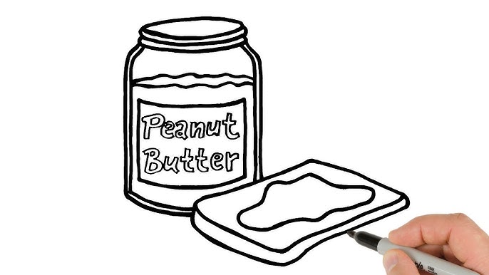 How to draw peanut butter sandwich