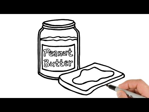 How to draw peanut butter easy food drawings