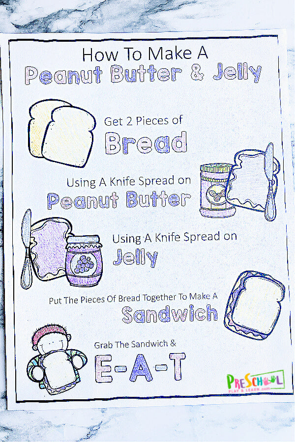 Free free printable peanut butter and jelly day coloring pages