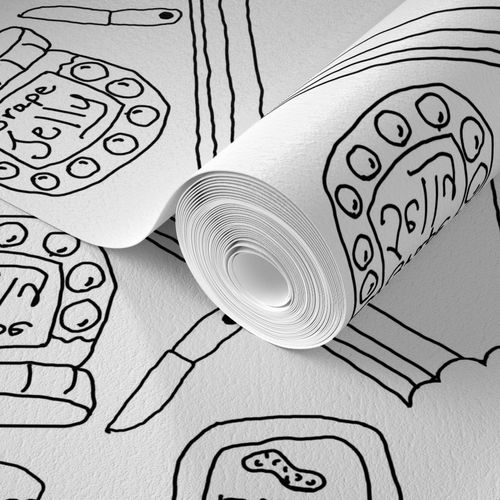 Peanut butter jelly coloring page