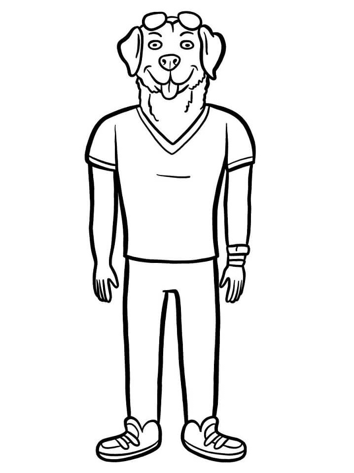 Bojack horseman coloring pages printable for free download