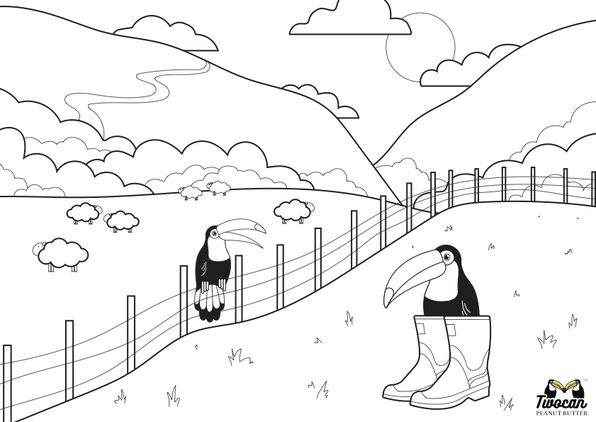 A colouring in pages free to download â twocan peanut butter
