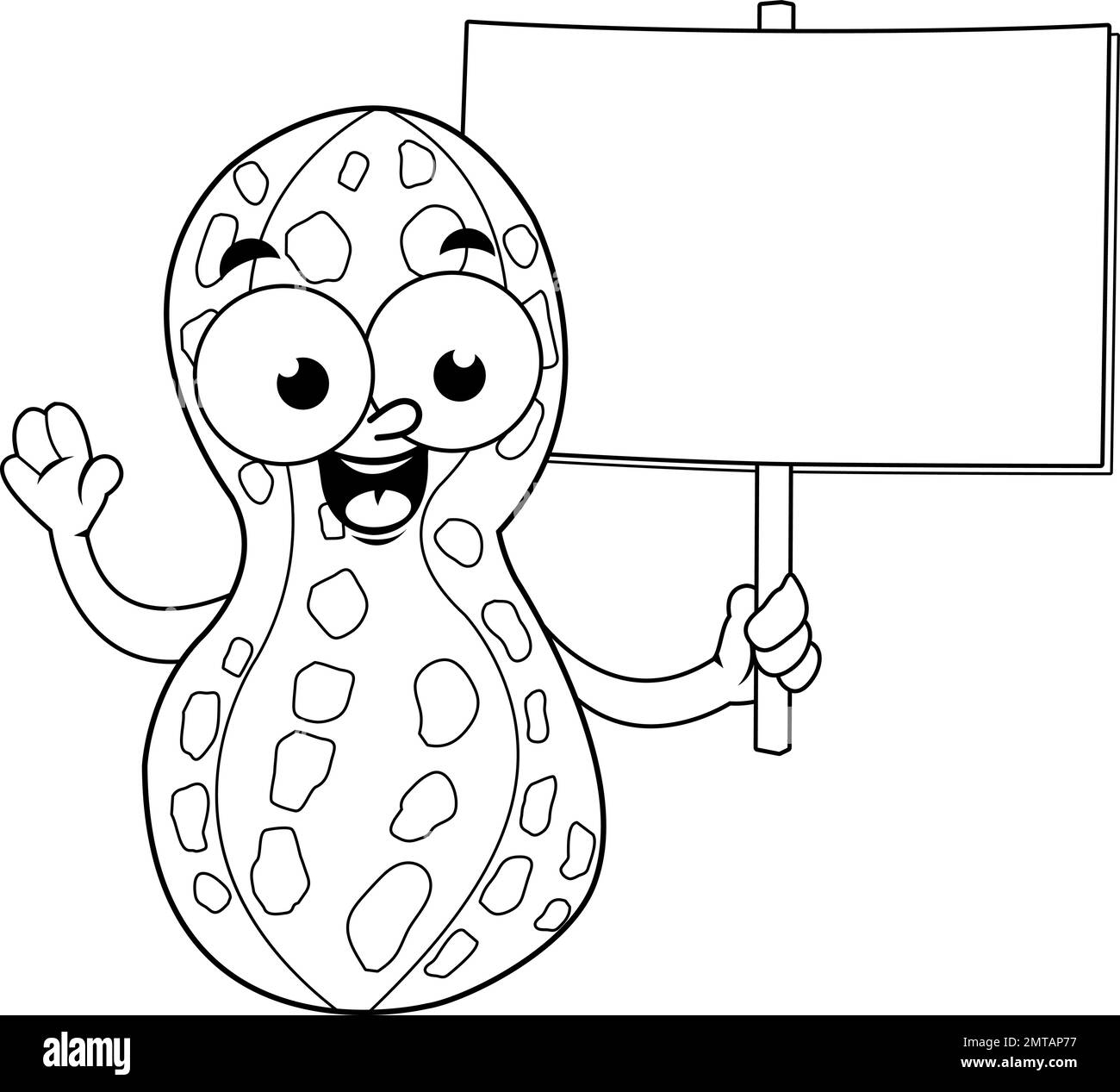 Cartoon peanut black and white stock photos images