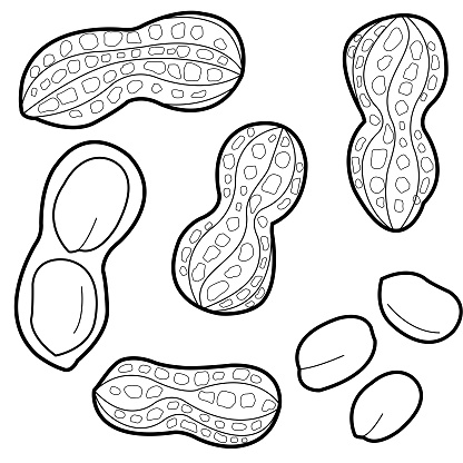 Peanuts black and white coloring book page stock illustration
