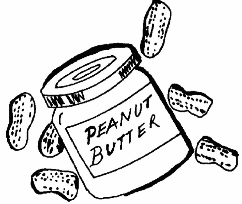 Peanut butter coloring pages
