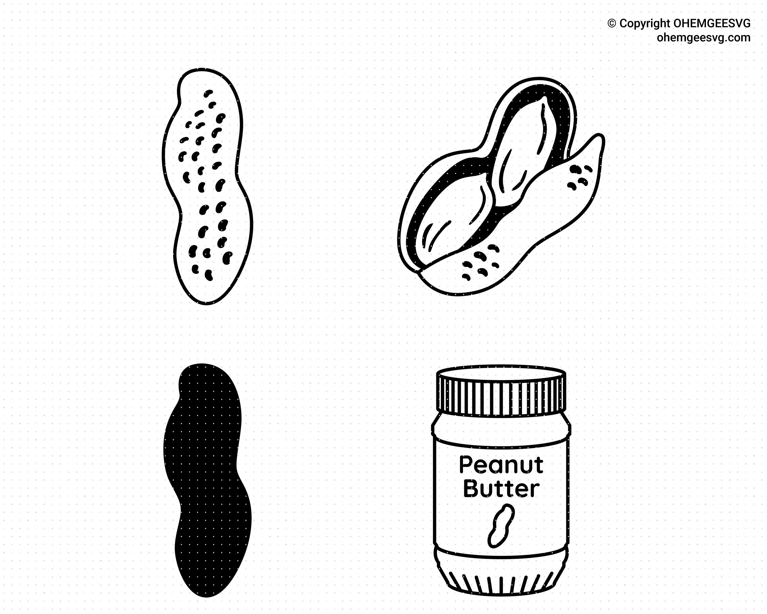 Peanut svg peanuts png peanut butter clipart peanut dxf peanut butter eps peanuts cricut peanut cut file peanut silhouette