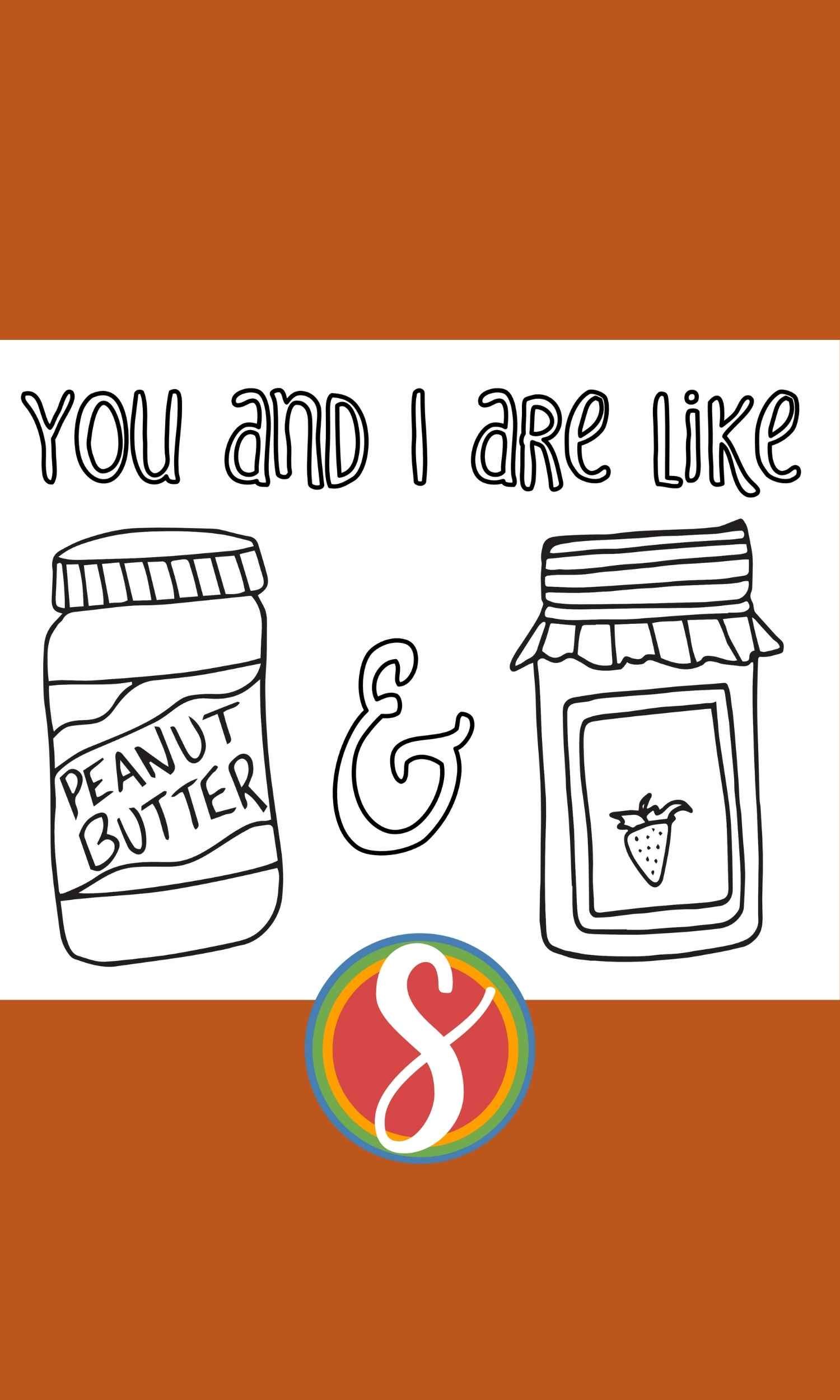 Free peanut butter coloring pages â stevie doodles