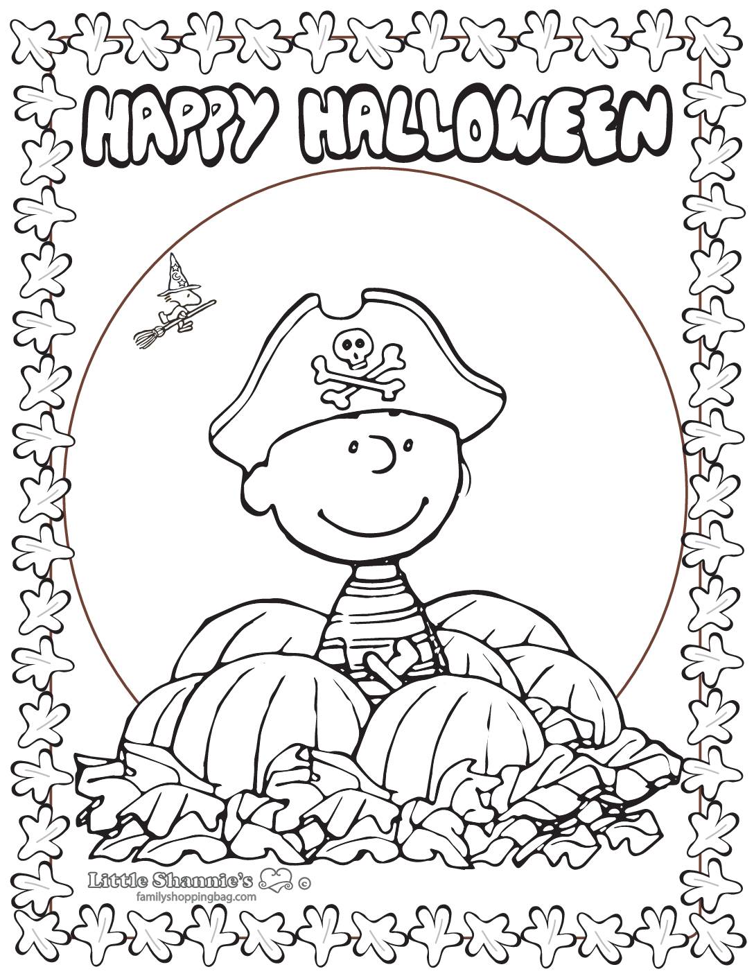 Coloring page peanuts halloween