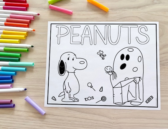 Buy peanuts halloween coloring page online in india