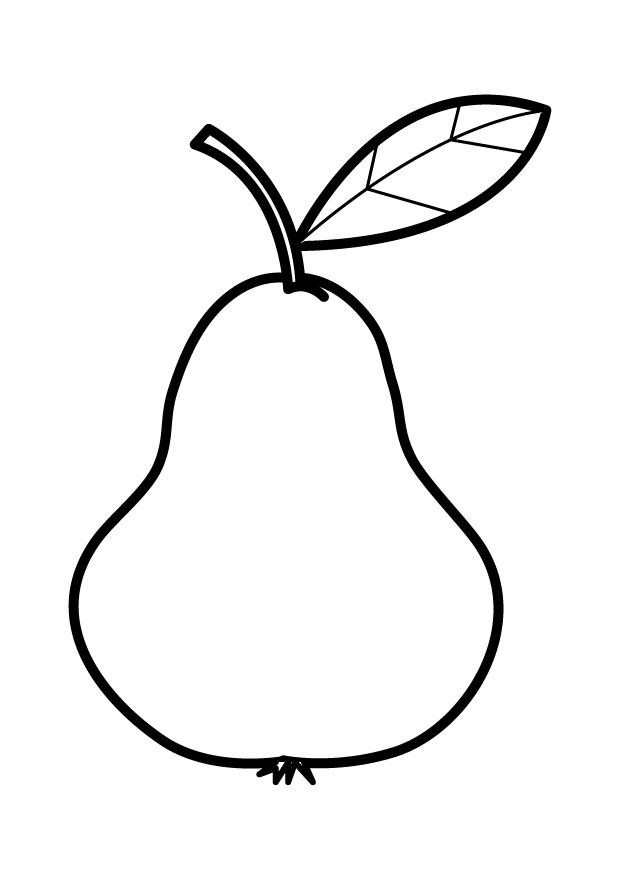 Coloring page pear img frutas para colorear pãginas para colorear hojas para colorear