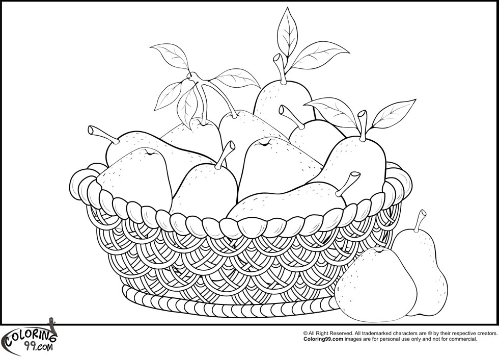 Pears coloring pages team colors