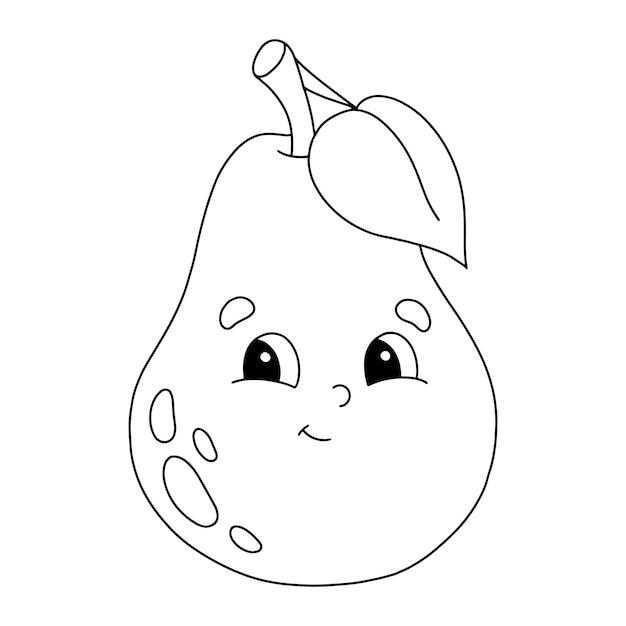 Pear coloring pages images