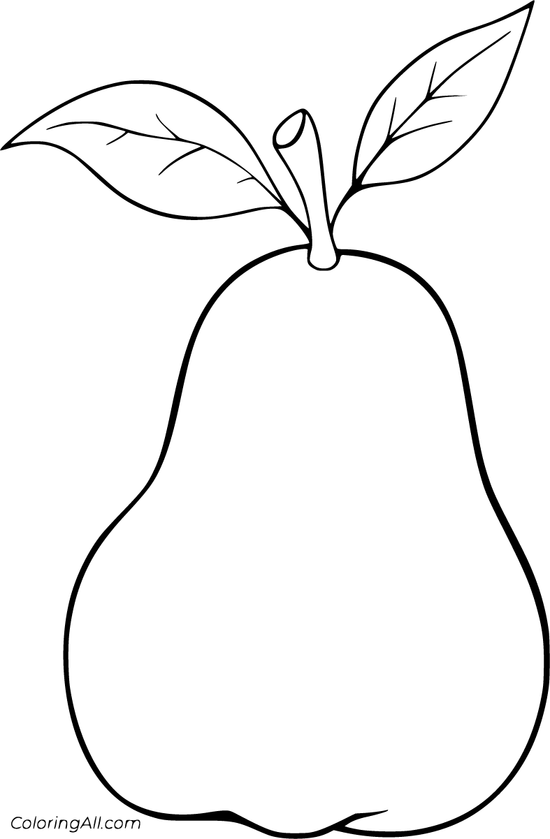 Beautiful pear coloring pages