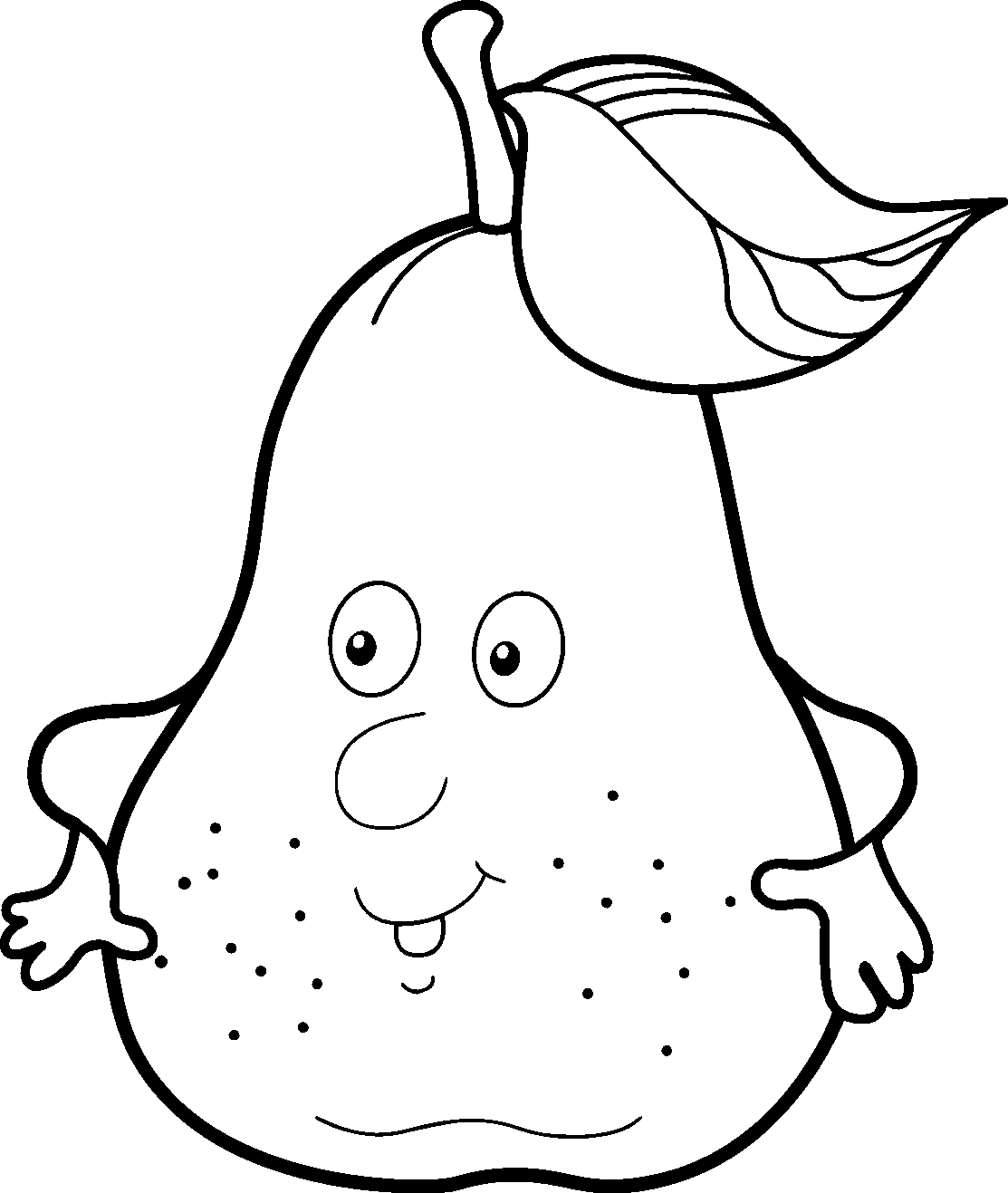 Pears coloring pages printable for free download
