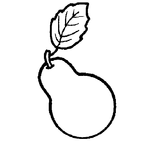Pear coloring page