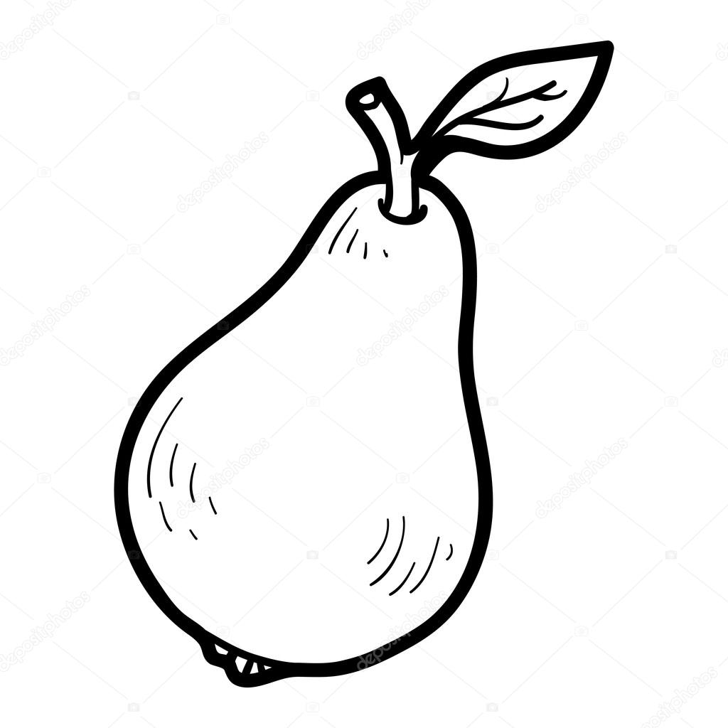 Coloring book fruits and vegetables pear stock vector by ksenyasavva