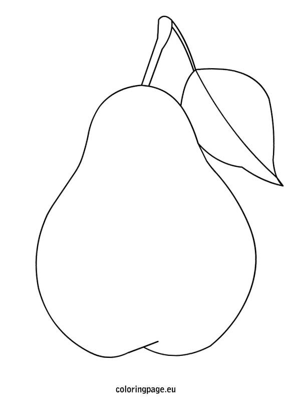 Pear coloring page coloring page