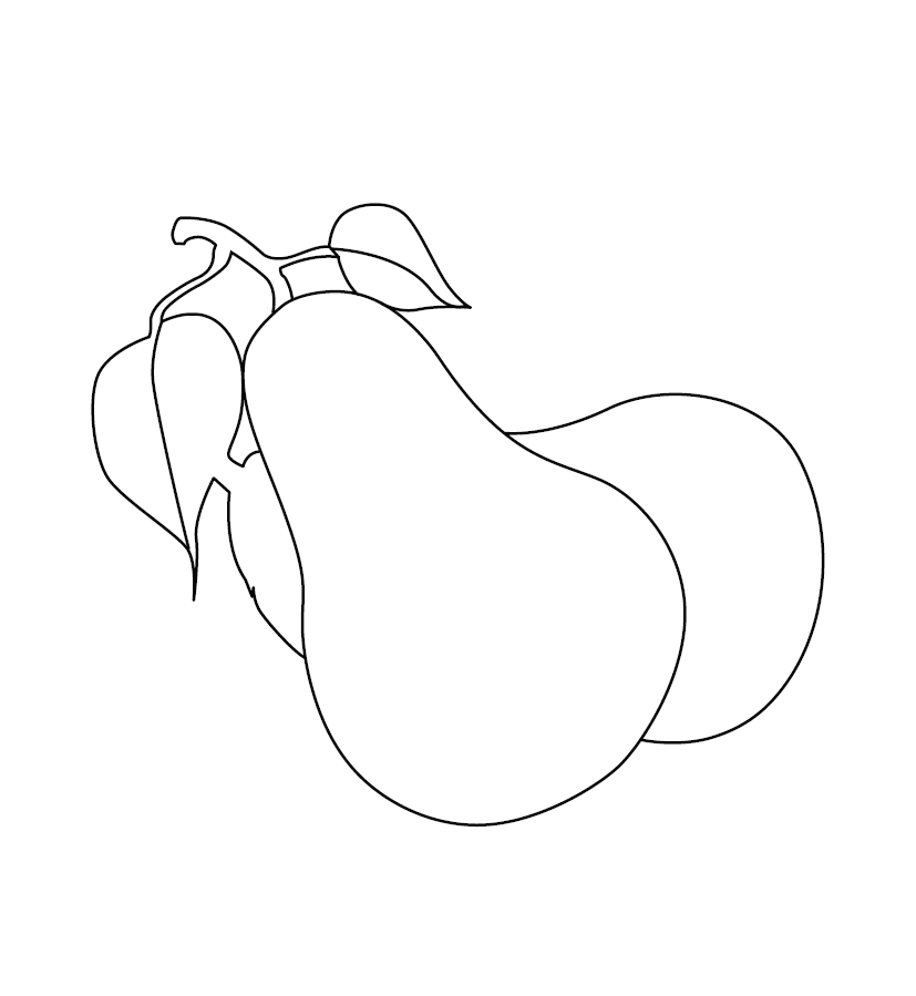Pear colouring image free colouring book for children â monkey pen store