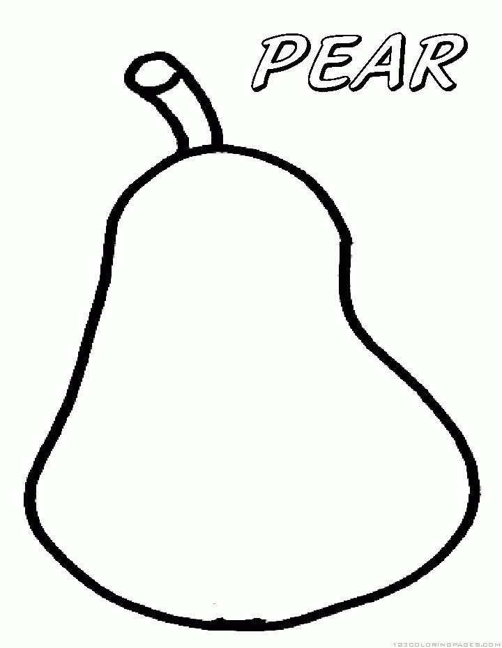 Pear coloring pages
