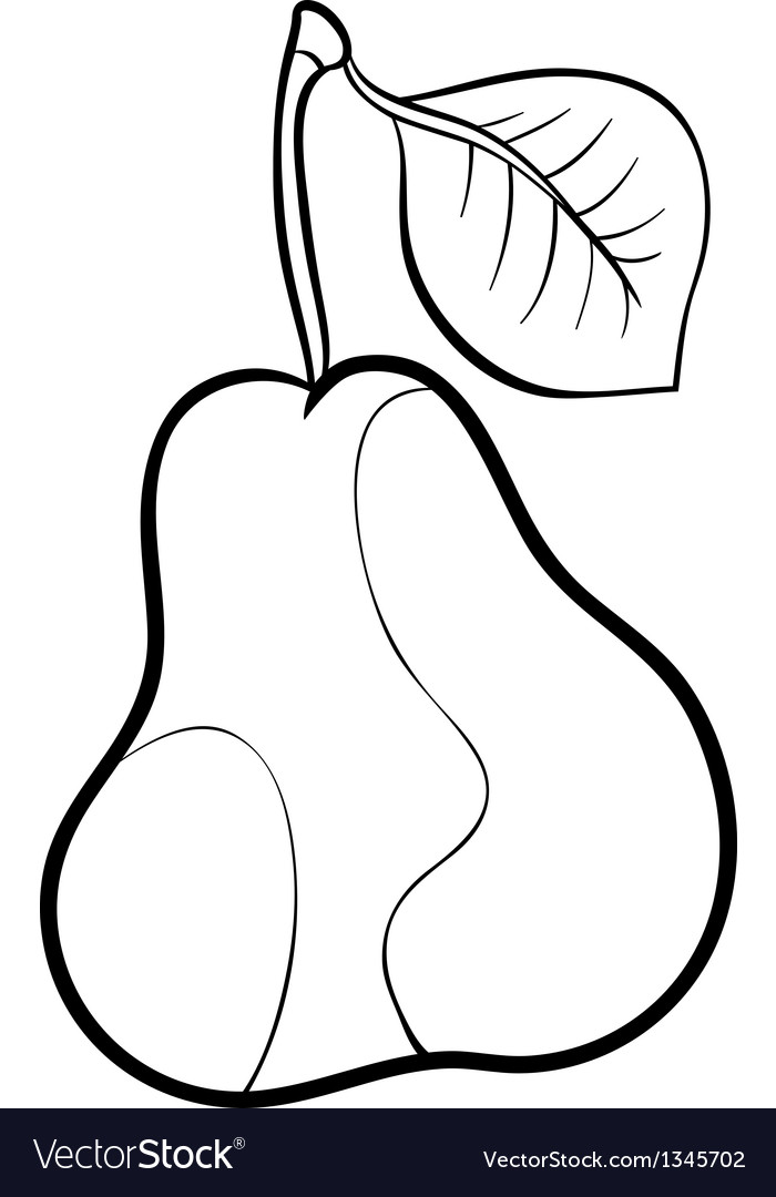 Pear fruit for coloring book royalty free vector image