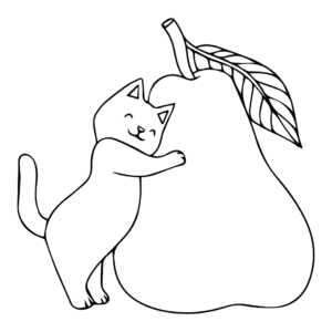 Pears coloring pages printable for free download