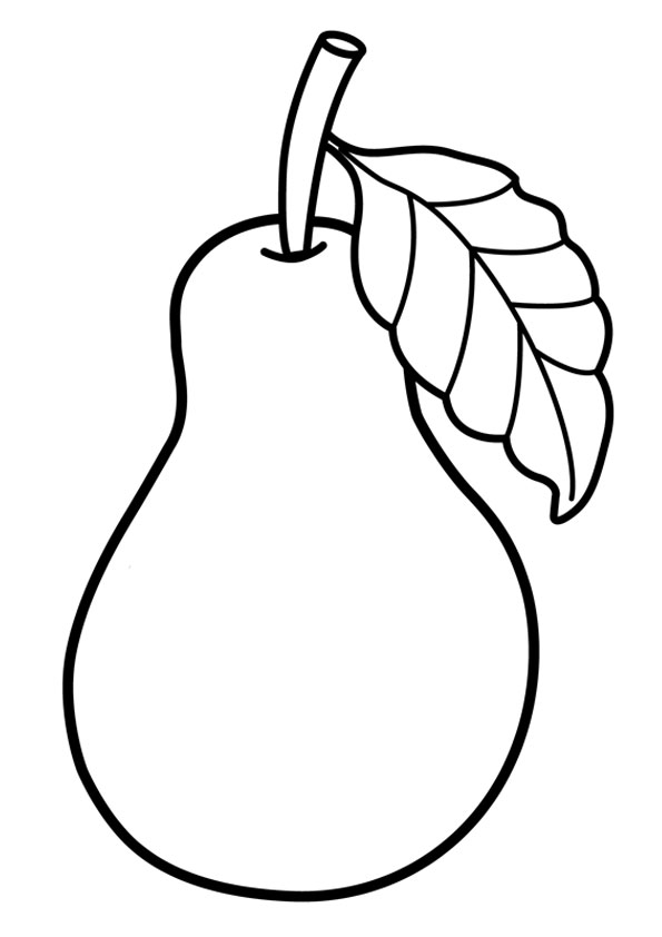 Pear coloring pages for kids