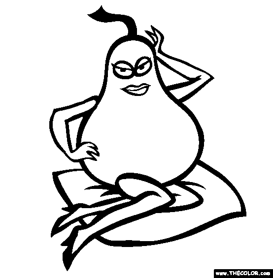 Pear coloring page free pear online coloring