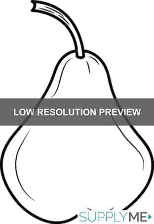Printable pear coloring page for kids â