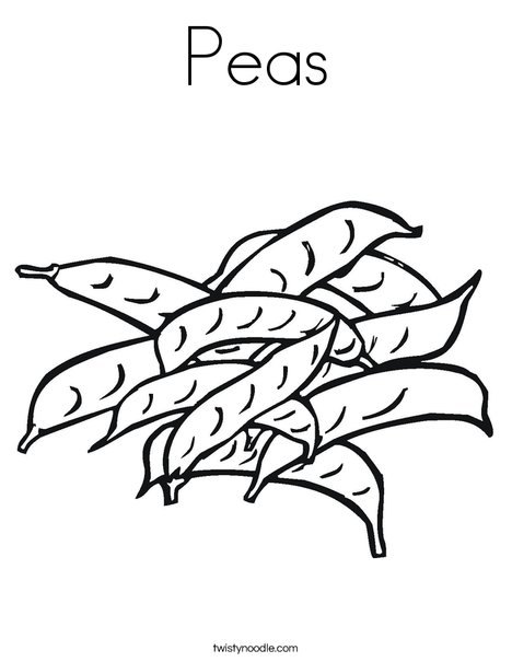 Peas coloring page