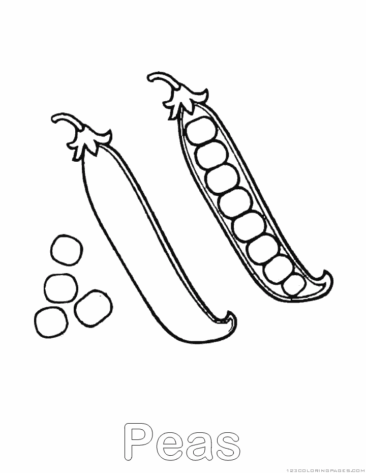 Peas coloring pages