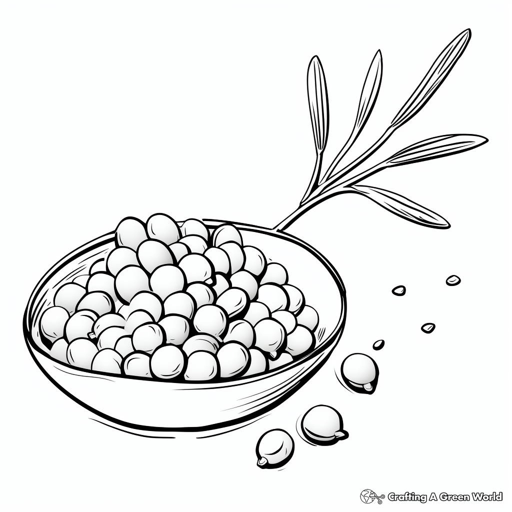 Peas coloring pages