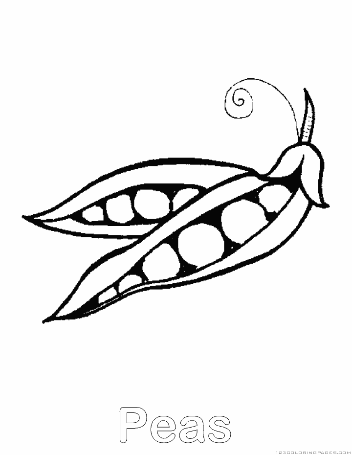 Peas coloring pages