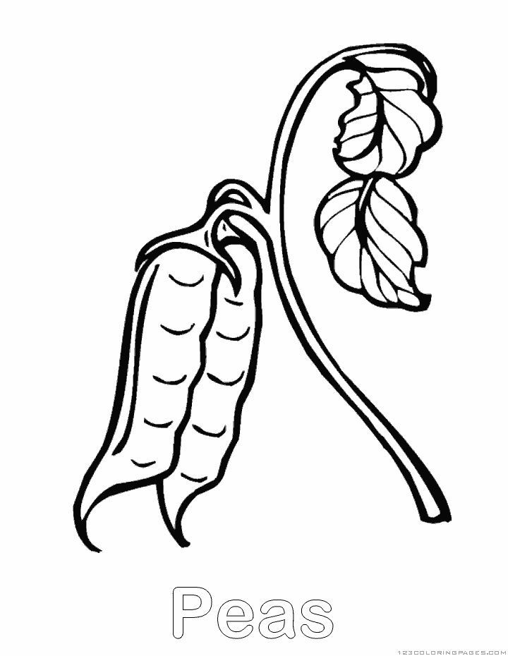Peas coloring pages