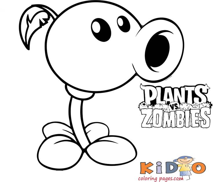 Plants vs zombies coloring pages peashooters plants vs zombies coloring for kids coloring pages
