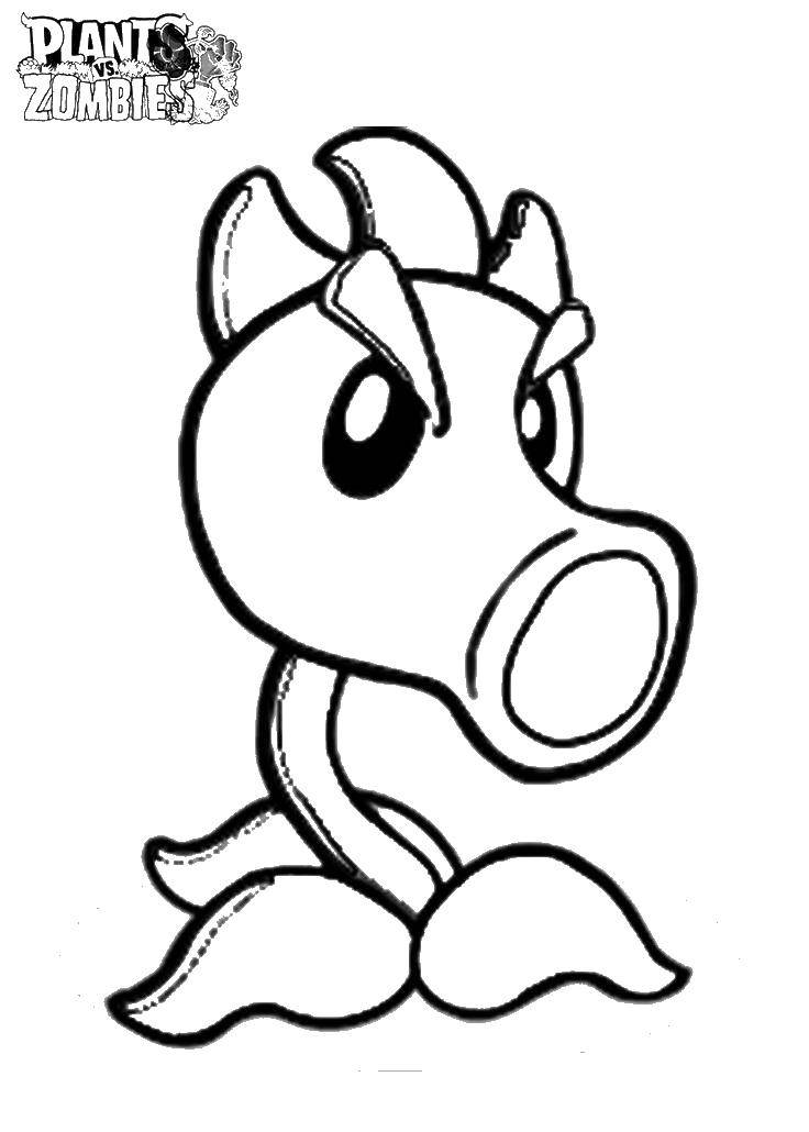 Online coloring pages coloring page a formidable plant zombies vs plants download print coloring page